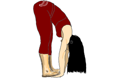 11.	पादअहासतासाना � Padahastasana � Die Stehende Vorw�rtsbeuge